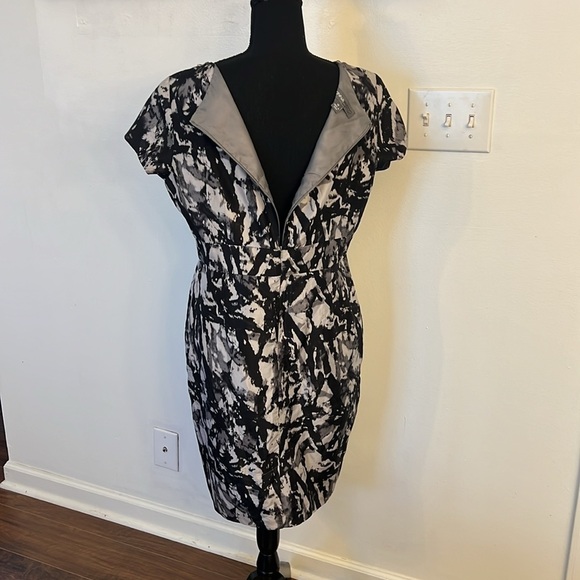 Nordstrom Donna Ricco Elegant Plus Size Silk Midi Dress, Sz. 14 - Picture 5 of 8